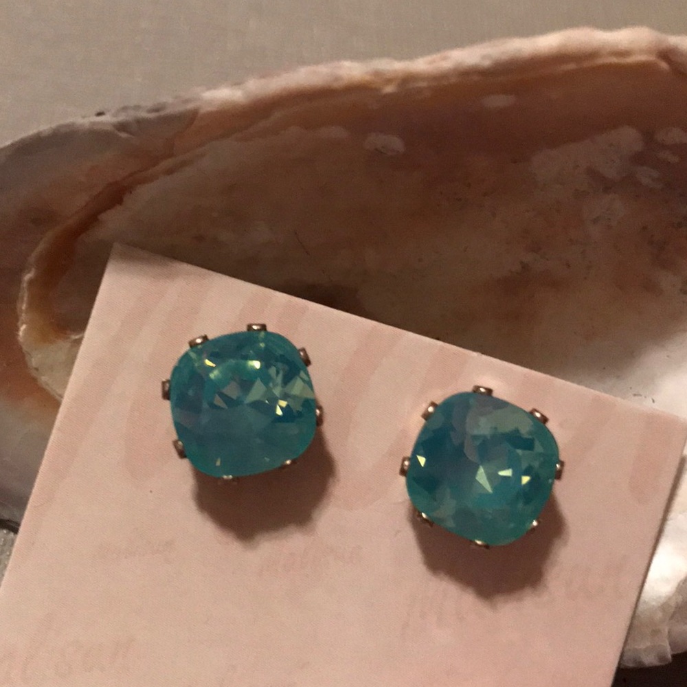 Opal Green Cushion Cut Studs
